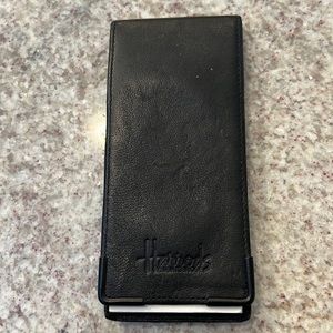 Vintage Harrod’s of London small black leather notepad